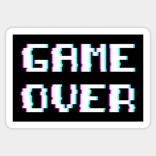 GAME OVER GLITCH PIXEL 8BIT CLASSIC GAMER Sticker